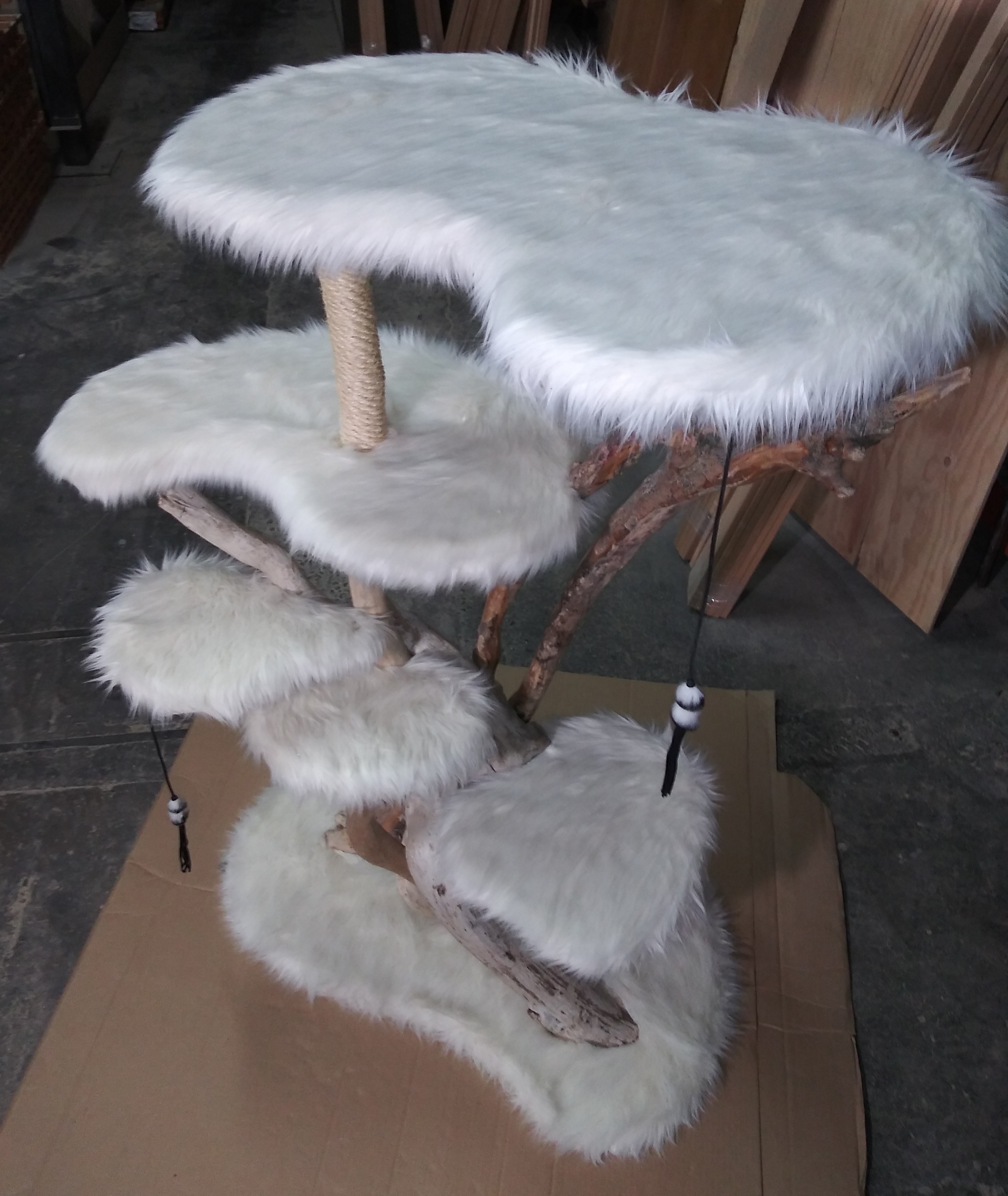 Faux Fur Driftwood Picasso Tree