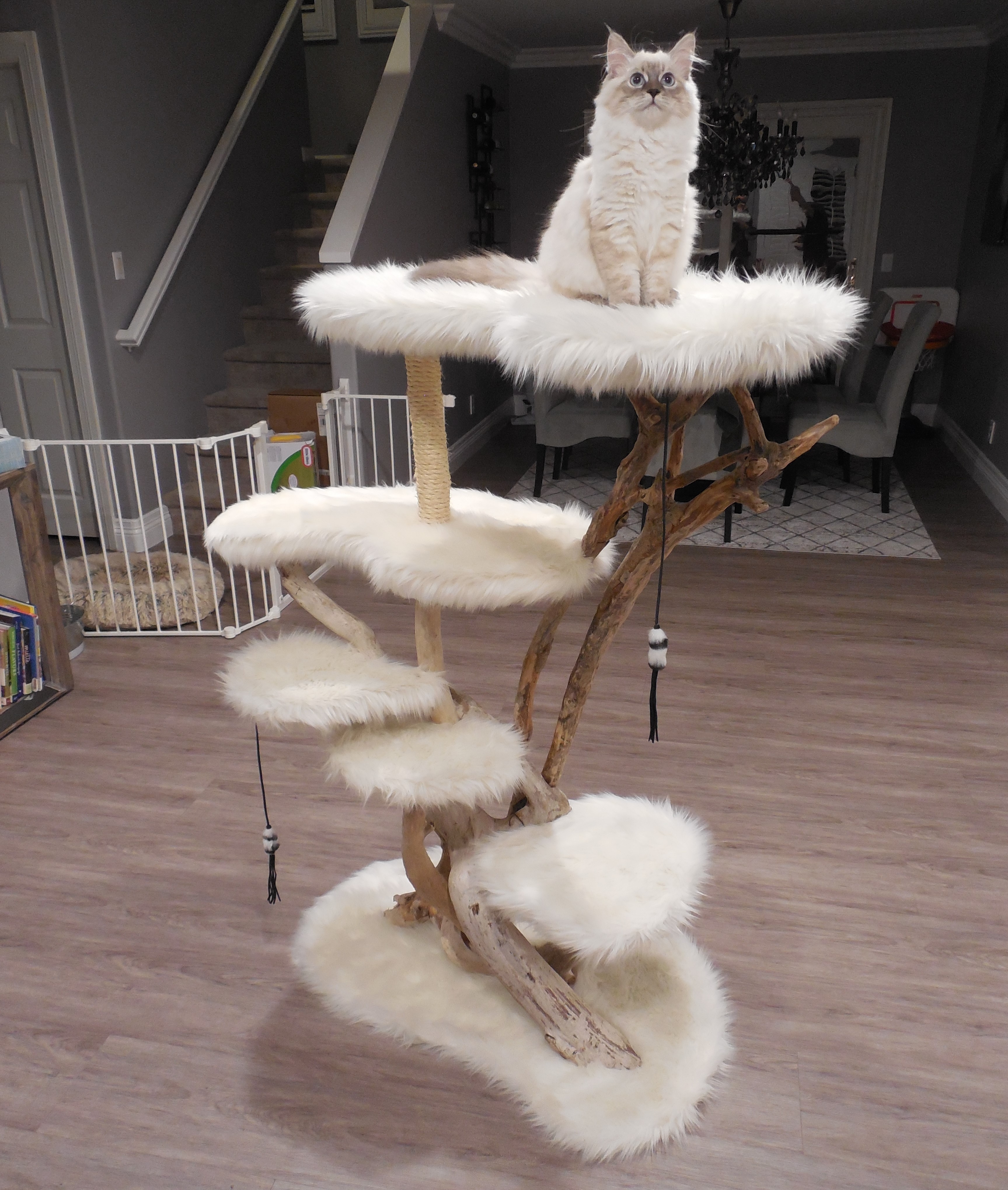 Faux Fur Driftwood Picasso Tree