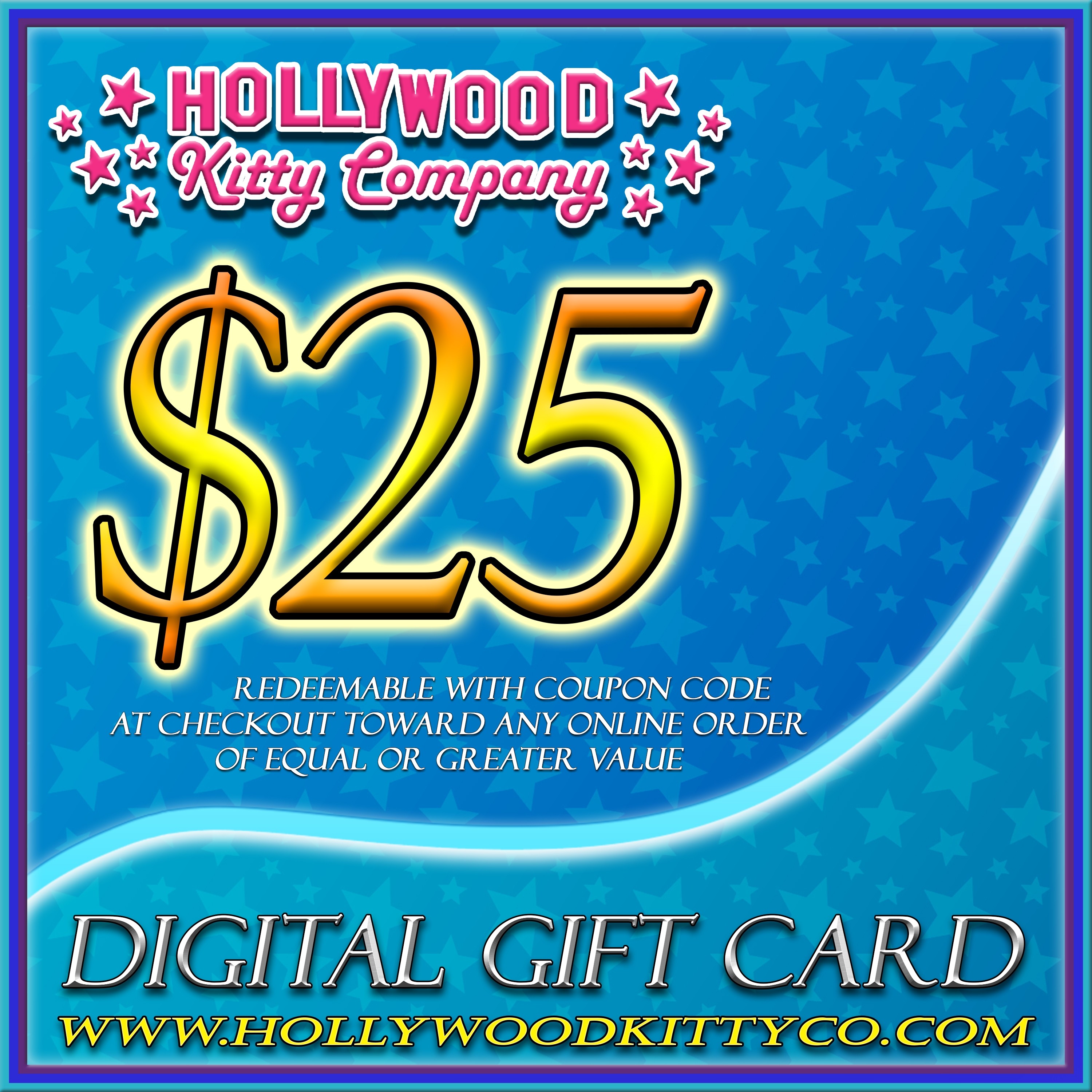 This image is intended for display in our online catalog only.  To see the "Digital Gift Card" image file you will receive to give to your recipient, see image 2.
