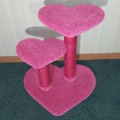 26" height in carnation w/ hot pink sisal