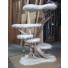 53" driftwood tree with white faux fur