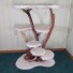 53" driftwood tree with white faux fur & 2 white mouse toys