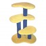 Shown in 42" height with lemon yellow platforms & royal blue posts