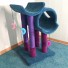 Azure blue with plum posts & purple dyed sisal.  3 Catnip Moon Toys by Incatuated