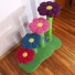 Shown here with grass green base/posts & matching sisal.  Flowers are raspberry, sky blue, carnation pink, and plum. Toys shown are ladybug and dragonfly.