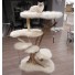 53" driftwood tree with white faux fur