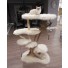 53" custom driftwood tree with white faux fur