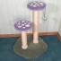 Shown here in 30" height w/ lavender & white mushrooms, moss green base, natural sisal & with 1 Crinkle Chameleon Catnip Toy 
