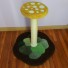 Shown here with 11" mushroom cap in 26" height w/ goldenrod & ivory mushroom, mocha base, natural sisal, & sparse moss patches