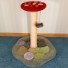Shown here with 11" mushroom cap in 26" height w/ red & white mushroom, moss green base, natural sisal, sparse moss/3 stones & Crinkle Caterpillar toy.