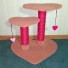 26" height in peach w/ hot pink sisal & 2 Heart Rattle Toys