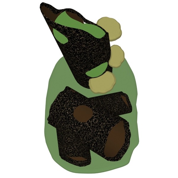 Shown here with only 3 fungus steps.