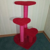 Bright red w/ hot pink sisal