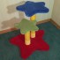 Shown here in customized colors: Red base, grass green, royal blue & yellow dyed sisal on 2 posts.
