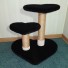 26" height in black & cream w/ natural sisal
