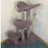 This unique variation of the Sweetheart Perch fits neatly into a room corner.  Includes gray dyed sisal for scratching & 3 matching hand-made fleece heart toys 