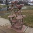 72" driftwood tree w/ 2 kitty bowls & toffee carpet