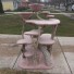 72" driftwood tree w/ 2 kitty bowls & toffee carpet