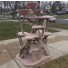 72" driftwood tree w/ 2 kitty bowls & toffee carpet