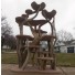 72" driftwood tree w/ 2 kitty bowls & toffee carpet