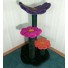 Shown here with dark purple, fuchsia & pumpkin flowers w/ forest green base & posts.  Also, with forest green dyed sisal (special request).