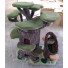 Custom "Mini Sanctuary" w/ 36" Tree Stump Condo, dense moss clusters & stones on the base.