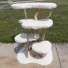 53" driftwood tree with white faux fur
