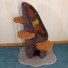 42" (16" Diam.) w/ 3 fungus steps, draping moss, 2 butterflies, & 2 cat toys.  Shown without exterior folds.