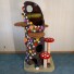 69" tall, 20" diameter w/ 3 draping hammock beds, English Ivy/Jasmine & colorful custom flowers, 4 tree fungus steps, 2 red/white mushrooms w/ natural sisal, 2 butterflies, draping moss, & sparse moss/4 stones on the base