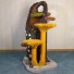 53" height, 16" diameter stump with carpet folds, draping moss, English ivy/jasmine, sparse moss/3 stones, 2 butterflies & 2 toys