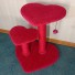 26" height in raspberry w/ hot pink sisal & Glitter Pom-pom toy